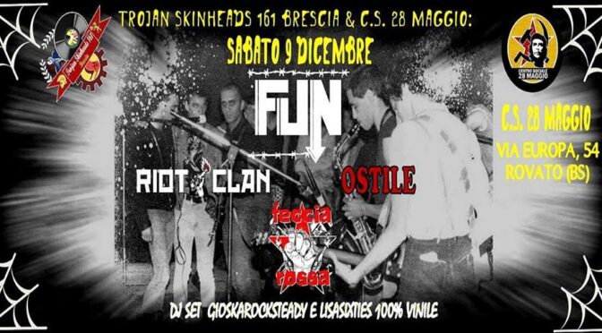 serata musicale con FUN-FECCIA ROSSA-RIOT CLAN-OSTILE